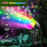 ZZXX 20W RGB Outdoor Spotlight Halloween 120V Color Changing Landscape Lights Waterproof LED Multicoloured | Lumora