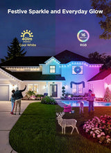 Permanent Outdoor Lights, 200FT with 128 Smart LED Lights, DIY Scene Mode, IP68 Waterproof Christmas Light for | Lumora