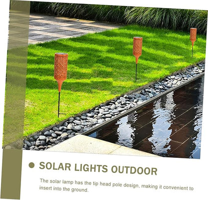 Solar Garden Light Outdoor Creative Iron Chrysanthemum Solar Pathway Light for Yard Decor Waterproof Landscape Lighting for Patios and Pathways