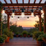 LED Patio String Lights, 35ft 18 Lights Solar Powered, E26 Socket with S14 Bulbs Weatherproof Outdoor Bistro Lights | Lumora
