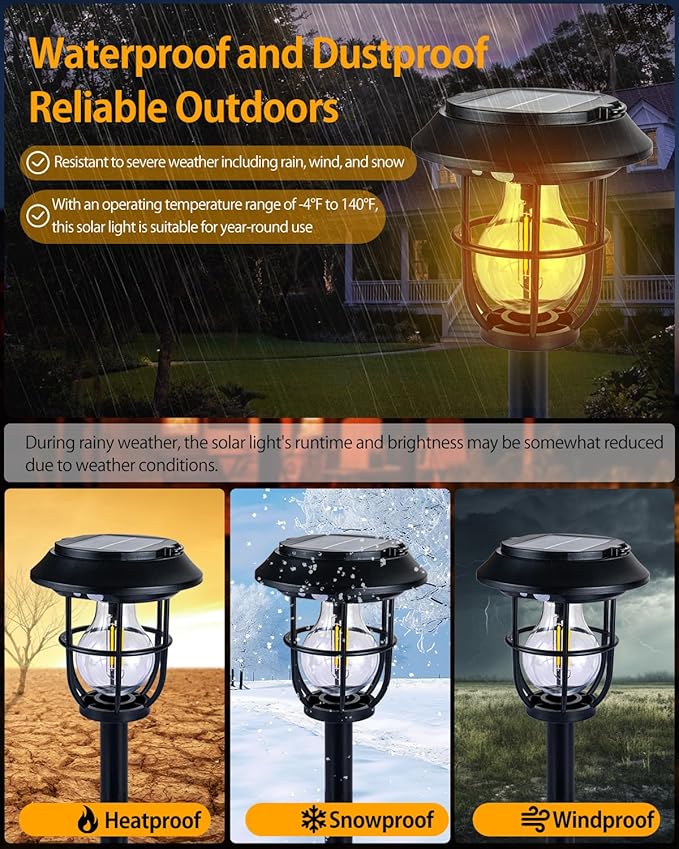 Solar Pathway Lights Outdoor Motion Sensor 2 Pack, 3 Lighting Mode, 3-in-1 In-ground/Wall Mount/Hanging, Auto On/Off Waterproof Warm Solar Lantern for Yard Lawn Patio Garden Landscape Walkway Driveway