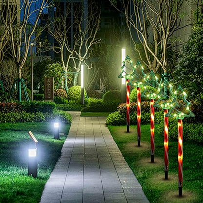 Floor Lamp Solar Christmas Lights 8 Modes Xmas Tree Lights Waterproof Outdoor Decorations Ornament Christmas Lamp Outdoor Lawn Stake Green