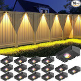 VOLISUN Solar Fence Lights, Fence Lights Solar Powered, IP65 Waterproof LED, RGB Color - Outdoor Path Light | Lumora