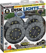 Bell+Howell Disk Lights Solar Ground Lights Stone Dark Gray -Upgraded Wireless Solar Garden - Outdoor Path Light | Lumora