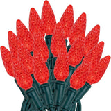 Novelty Lights 24FT 70 LED C6 LED Christmas String Lights, Commercial Grade Outdoor Tree Decorations (Red) | Lumora