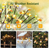 Solar Firework Lights 2Pcs Garden Lights Outdoor Waterproof, 120 LED Distribution in 40 Branches Copper Wire | Lumora