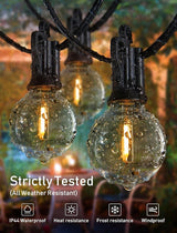 Brightown LED Outdoor String Lights Patio Lights 100FT with 104 LED Bulbs, Shatterproof Weatherproof Commercial | Lumora