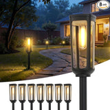 Solar Pathway Lights Outdoor,8 Pack Warm Garden Lights Solar Powered Waterproof IP65,Auto On/Off Outdoor Light for | Lumora