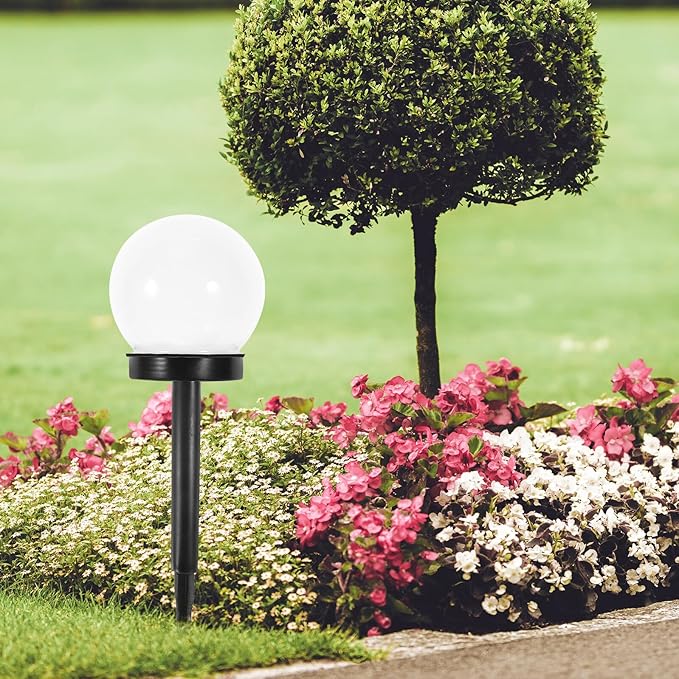 6pcs Solar Lawn Lights Waterproof Garden Solar Pathway Lights with Warm Glow for Outdoor Landscape and Courtyard Ground Plug Lighting