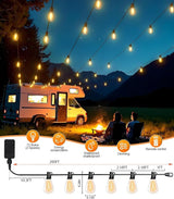 Tenmiro 200FT LED Outdoor String Lights with Remote, 74+2 Shatterproof Bulbs Dimmable Timing 3 Light Modes Outside | Lumora