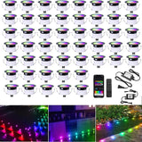 LED Deck Lights Kit, 50 Pack 1.77" RGBW+IC Multicolor Dynamic Low Voltage Recessed Landscape Lights, IP67 | Lumora