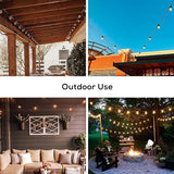 Banord 51FT Outdoor String Lights, Waterproof Patio Lights with 18 Shatterproof LED Bulb Hanging Light String | Lumora