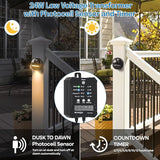 HIBOITEC Low Voltage Deck Lights Kit with Transformer Photocell Sensor and Timer IP67 Waterproof Fence Lights UL | Lumora