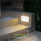 ASD LED Recessed Step Light Fixture, Outdoor & Indoor Stair Tread Lighting | 3CCT, Motion Sensor, Waterproof, ETL | Lumora