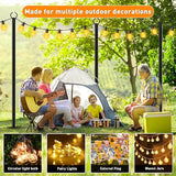 4 Pack 10 FT String Light Poles,Metal with Fork Lights Poles for Outdoor String Light, Rustproof Heavy Duty for | Lumora