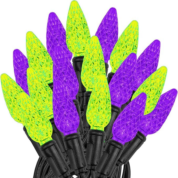 ‎‎‎Novelty Lights 24FT 70 LED C6 LED Halloween String Lights, Outdoor Christmas Tree Commercial Grade LED String | Lumora