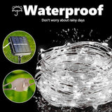 Lomotech Solar String Lights Outdoor - 2 Pack Total 66ft 200LED Solar Fairy Lights Waterproof 8 Modes Twinkle | Lumora