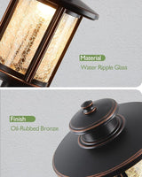 LITFIT Low Voltage Landscape Lighting, 12V 3.4W 155LM 3000K Outdoor Path Lights with Connectors, Crackled Shade | Lumora