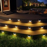 JSOT Solar Lights Outdoor for Deck,Waterproof Solar Powered Steps Light Outdoor Wireless LED Lamp Fence Lighting | Lumora