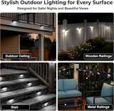 Solar Deck Lights Outdoor 16 Pack - IP65 Waterproof LED Fence Lights Solar Powered for Outside, Garden, Fence | Lumora
