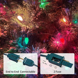 25FT C7 Christmas Lights Outdoor, Red Green White 3-Color LED String Lights for Roof, Fence, Tree, Wedding, Party | Lumora