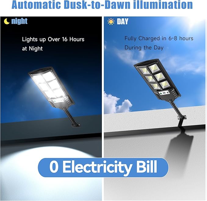 Solar Lights Outdoor, Waterproof LED Solar Powered Security Flood Light,Motion Sensor Solar Street Light with Remote Control for Garage,Yard,Parking Lot etc (4 Pack)