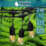 Banord Outdoor String Lights Commercial Grade 96ft Waterproof with 30 S14 Shatterproof Dimmable LED Bulbs, Heavy | Lumora