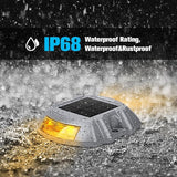 VOLISUN Solar Deck Lights Driveway Dock Lights, 8-Pack Led IP68 Waterproof Outdoor Warning Step Lights for Driveway | Lumora