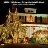 XTF2015 Music Christmas String Lights 105ft 300 LED, Warm White Christmas Tree Light with Music，End to End Plug in | Lumora