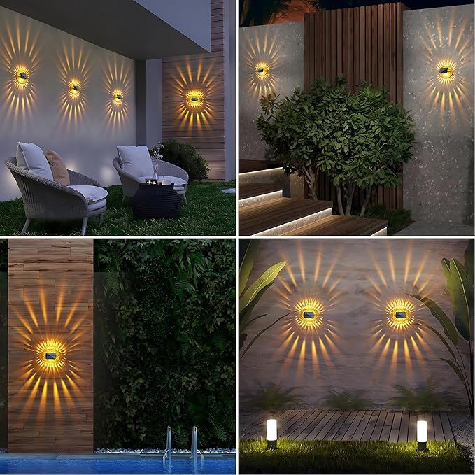 LYHOPE Solar Fence Lights Outdoor, IP65 Waterproof Solar Light for Outside, 12 Pack Deck Light for Backyard | Lumora