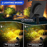 T-SUNUS Christmas Solar Landscape Spotlights Warm White, 2W Garden Spot Lights Outdoor 9.8ft Cable IP65 Waterproof | Lumora