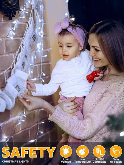 String Lights 1200LED 196FT, Waterproof Outdoor String Lights with Remote and Timer, 8 Modes Dimmable Fairy Lights for Indoor Outdoor Wedding Party Holiday Decorations (Cool White)