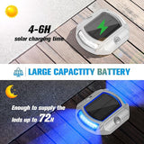 VOLISUN Solar Driveway Lights Dock Deck Lights 4-Pack,2 Colors in 1, LED Solar Powered Waterproof Outdoor Warning | Lumora