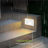 ASD LED Recessed Step Light Fixture, Dusk to Dawn Outdoor Stair Tread Lighting | 3CCT, Photocell, Waterproof, ETL | Lumora