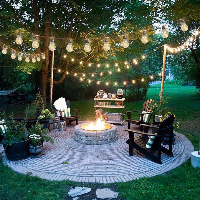 Battery Operated Outdoor Lights 22.85FT 20 Edison Bulb String Light Outdoor 100 LED Fairy Lights with Timer & 8 | Lumora