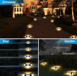 Solar Deck Lights Driveway Dock Lights- 12 Packs Waterproof 1200mAh Solar Powered Outdoor LED Aluminum Dock | Lumora