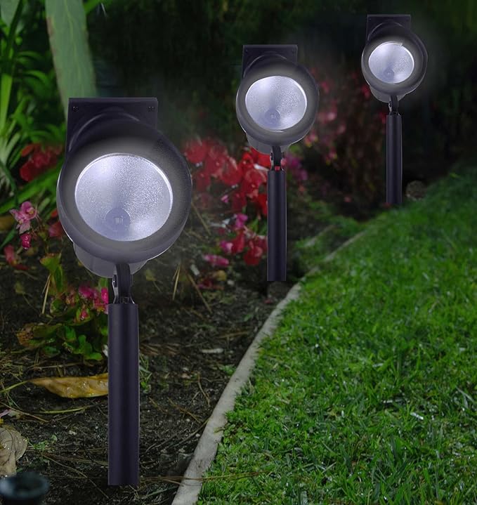 Crosslight Outdoor Solar Warm White LED Weatherproof Spot Light for Gardens, Walkways, Patios and Yards - 15 Lumens | Lumora