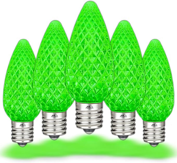 Novelty Lights 500CT Case C9 LED Faceted Ultra Bright Dimmable Outdoor Christmas Light Replacement Bulbs Decorative | Lumora