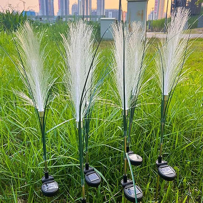 2 Pack Solar Outdoor Lights, Reed Solar Swaying Lights, Sway by Wind, Garden Lights, Landscape Lighting, Decorative Lights for Yard, Pathways, Outdoor Lamp, Security Lights Outdoor