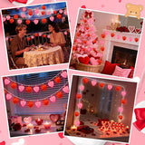 8.5Ft Valentines Day Decorations, Red & Pink Heart String Lights with 10 LED Clear Red and Pink Heart Lights | Lumora