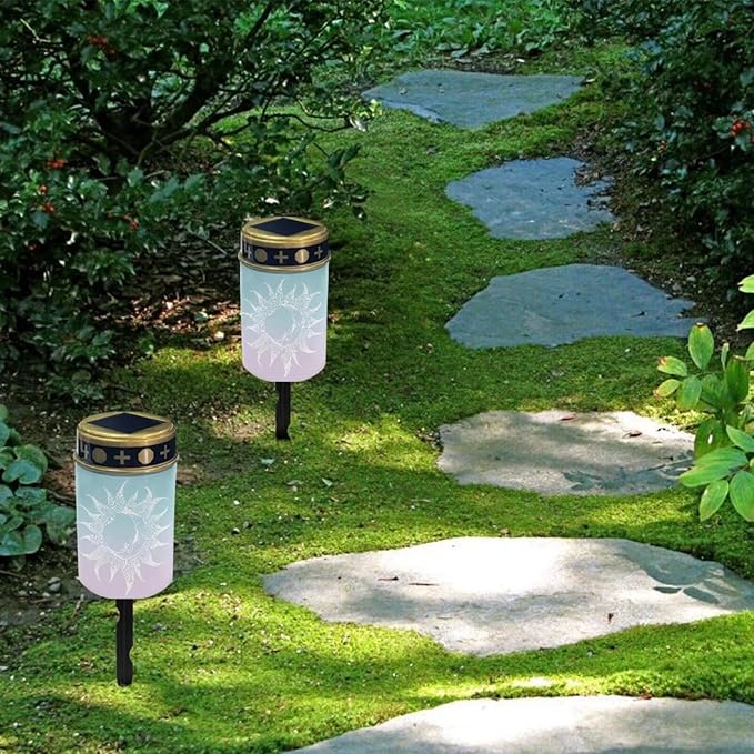 White Sun Cemetery Solar Lights for Grave Waterproof and Weather Resistant Solar Lights Outdoor Pathway Flameless | Lumora