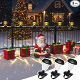 Solar Christmas Fence Lights Outdoor Decor, Waterproof Patio Lights with Warm White Color for Holiday & Halloween | Lumora