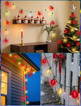SUNSGNE Red and White Christmas Lights, 50FT G40 Globe Christmas Lights with 27 LED Round Xmas Light Bulbs(2 Spare) | Lumora