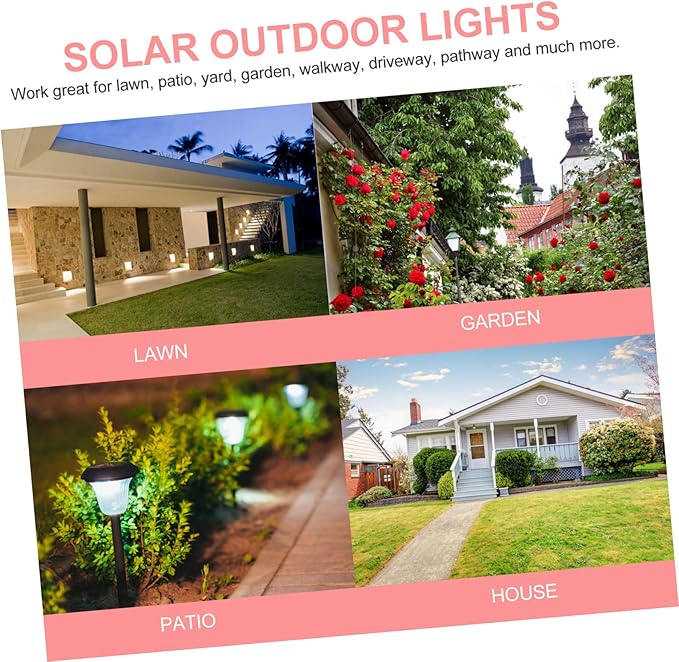 Solar Flower Light Outdoor Tulip Decor Charming Solar Garden Lights for Pathways Lovely Flower Pot Accent for Lawn Decoration