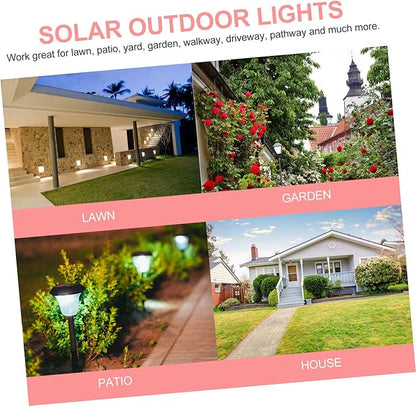 Solar Flower Light Outdoor Tulip Decor Charming Solar Garden Lights for Pathways Lovely Flower Pot Accent for Lawn Decoration