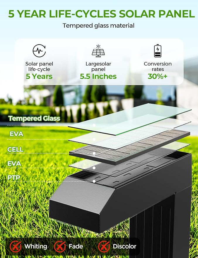 3 Color in 1 Solar Pathway Lights Outdoor 6Pack + Motion Sensor Solar Pathway Lights Outdoor 4Pack