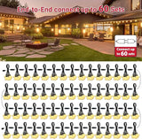 LAMPHOME Outdoor String Lights, 26FT Patio Lights with 12+1 ST38 LED Edison Bulbs (1 Spare), Connectable String | Lumora
