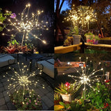 JJGoo Solar Firework Lights, 2 Pack 135 LEDs 2 Lighting Modes Solar Garden Lights Outdoor Waterproof for Yard Patio | Lumora