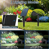 T-SUNUS Christmas Solar Powered LED Spot Light White 6000K, Separated Panel with 9.8ft Cable IP65 Waterproof | Lumora