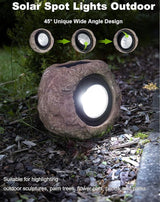 Outdoor Solar rock lights,IP65 Waterproof LED Super Bright spotlights, suitable for house exteriors, stairways | Lumora